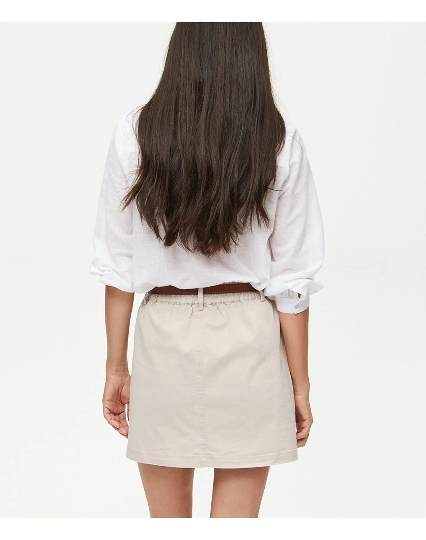 Monroe Twill Skirt | Cement MICHAEL STARS