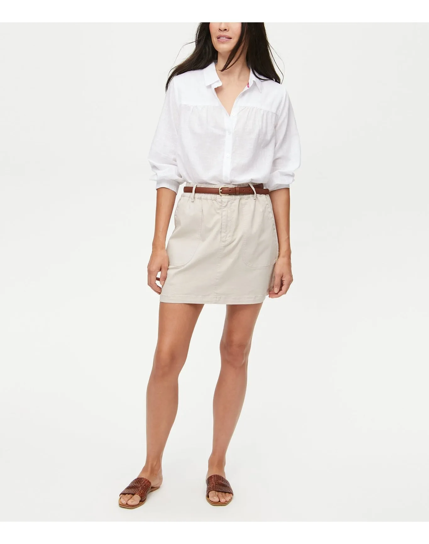 Monroe Twill Skirt | Cement MICHAEL STARS