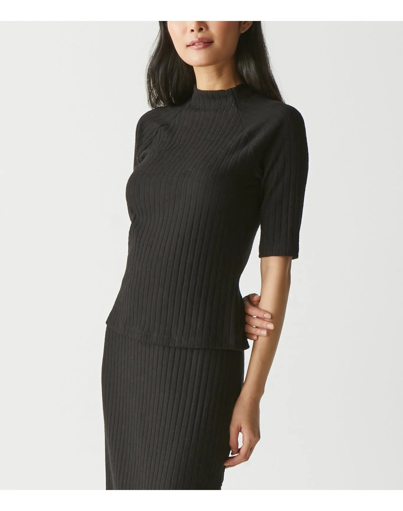 Nadine Mock Neck Top | Black MICHAEL STARS