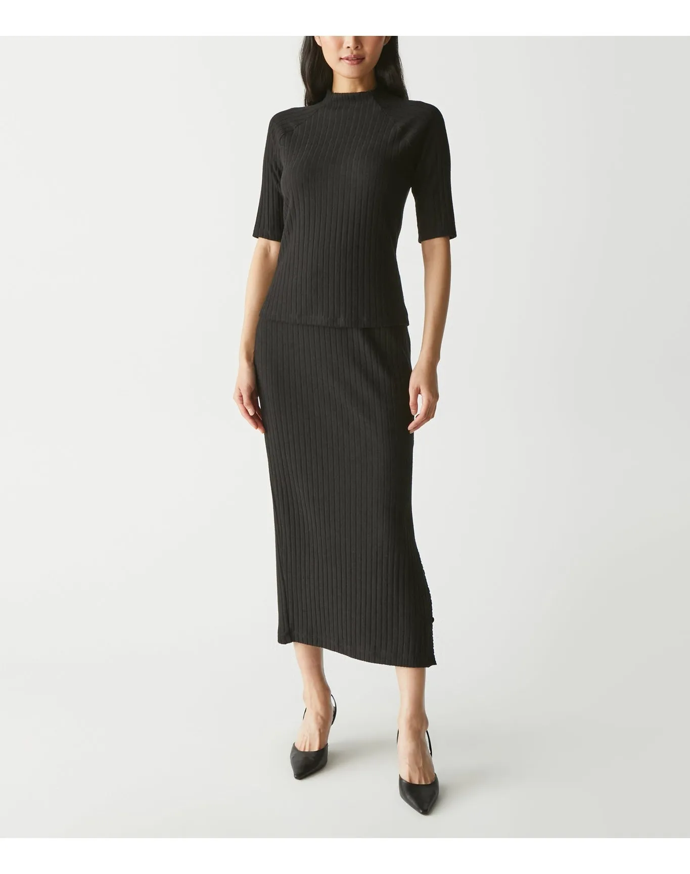 Nadine Mock Neck Top | Black MICHAEL STARS