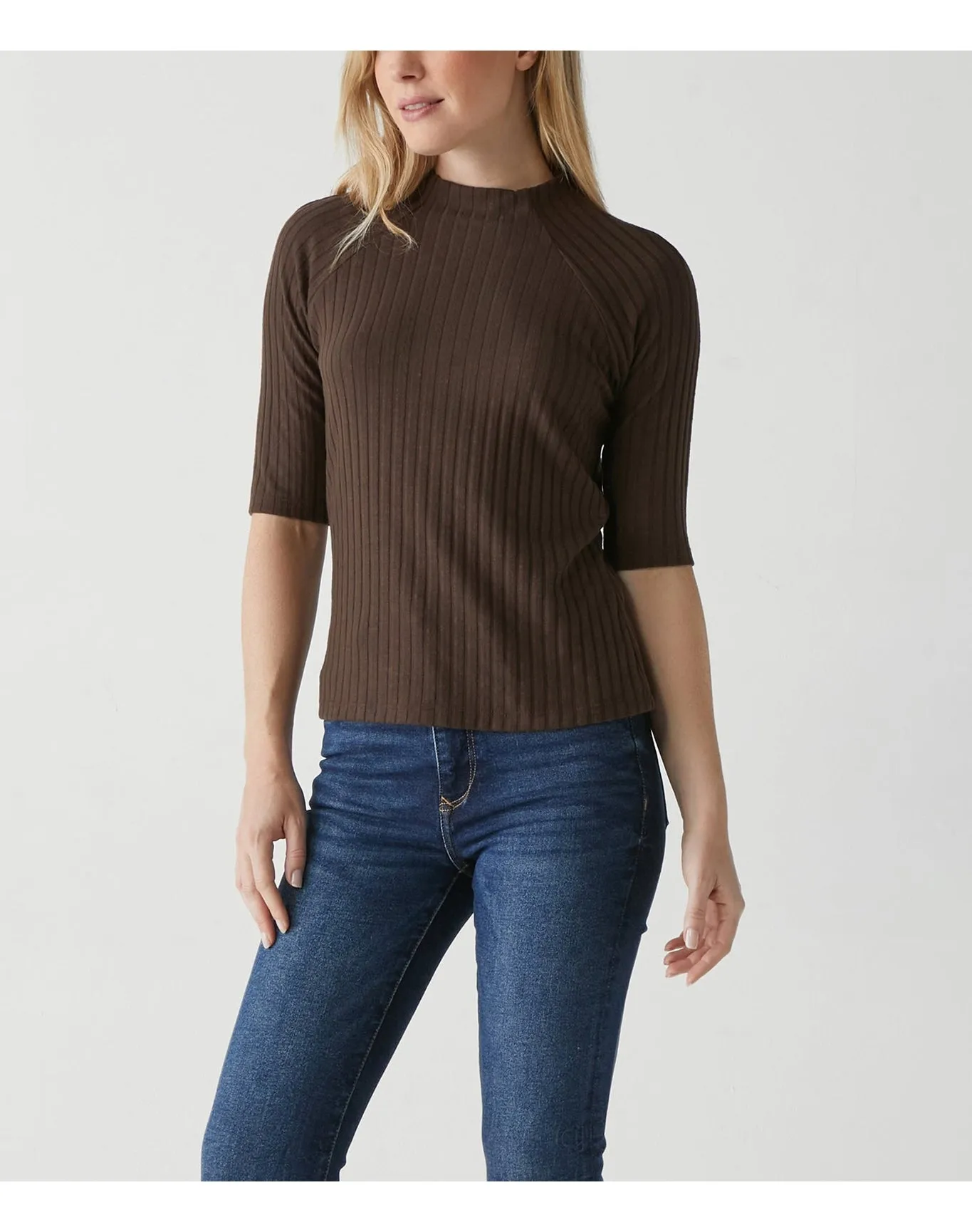 Nadine Mock Neck Top | Java MICHAEL STARS