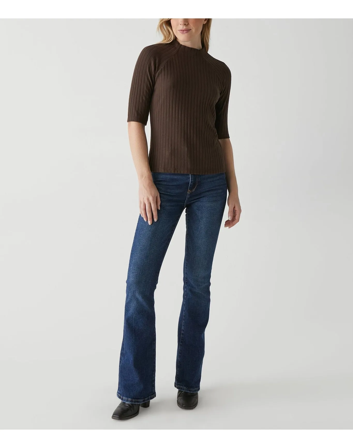Nadine Mock Neck Top | Java MICHAEL STARS