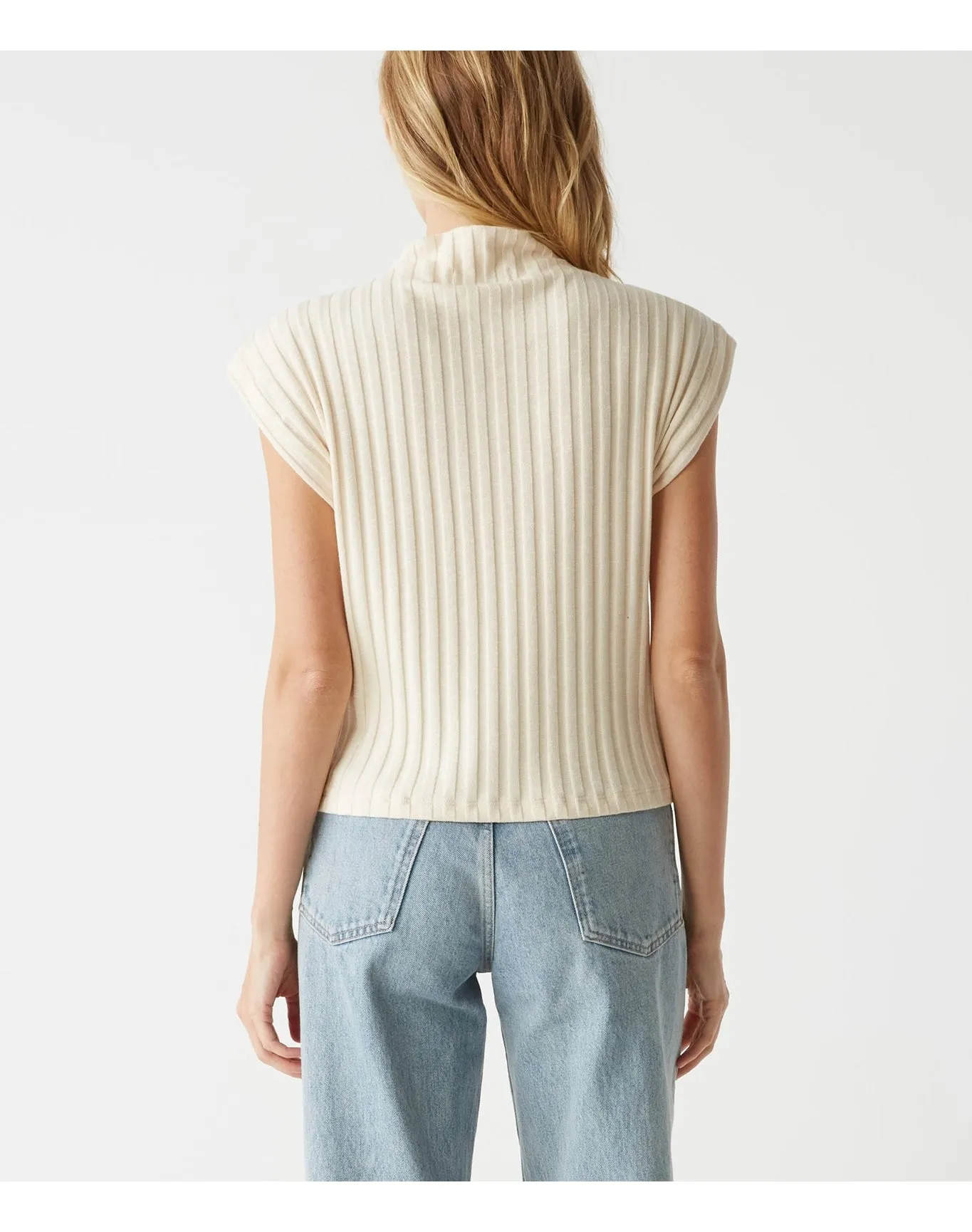 Nara Mock Neck Top | Chalk MICHAEL STARS