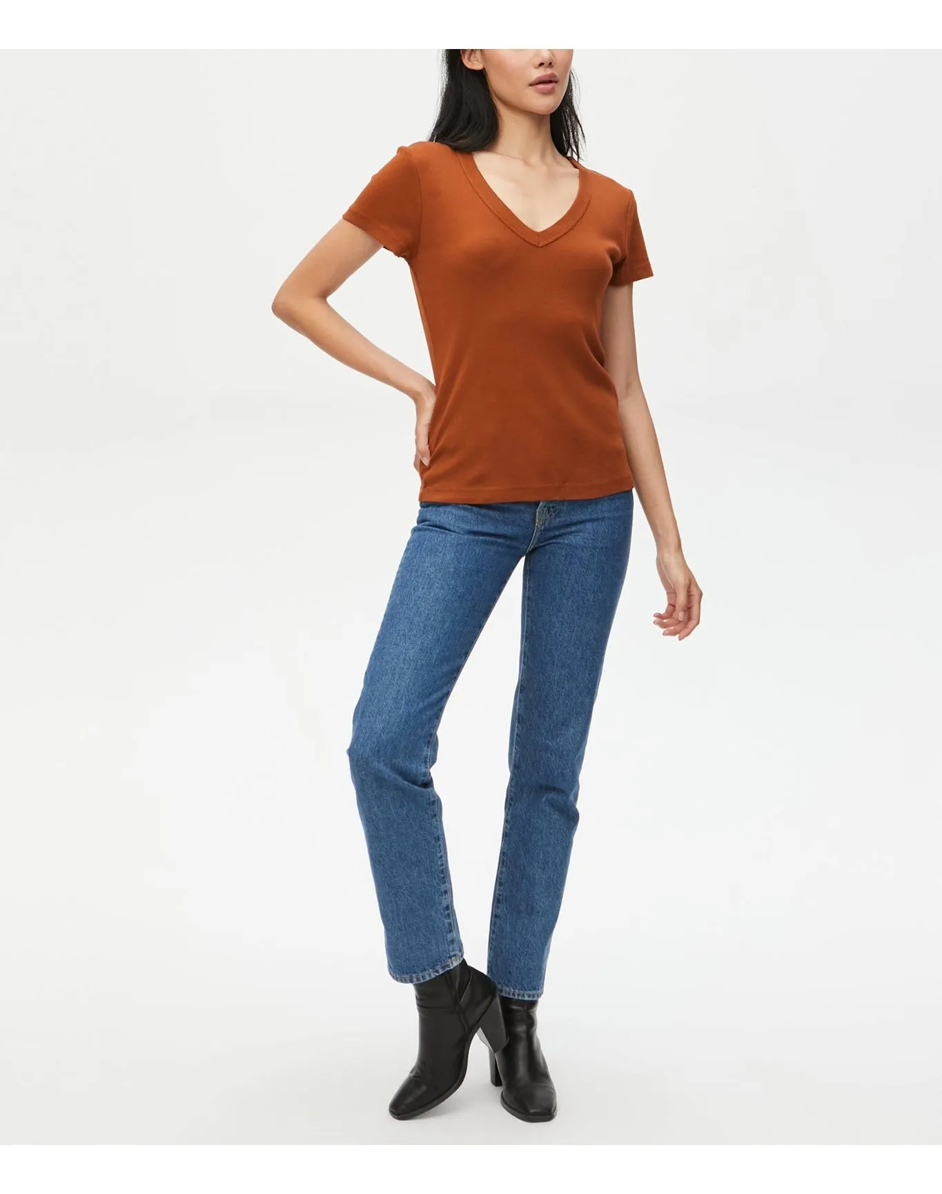 Nikki V-Neck Tee | Rustique MICHAEL STARS