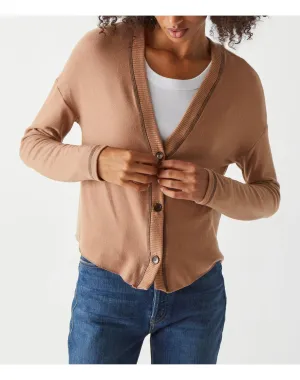 Noah Cardigan with Stitching | Camel MICHAEL STARS
