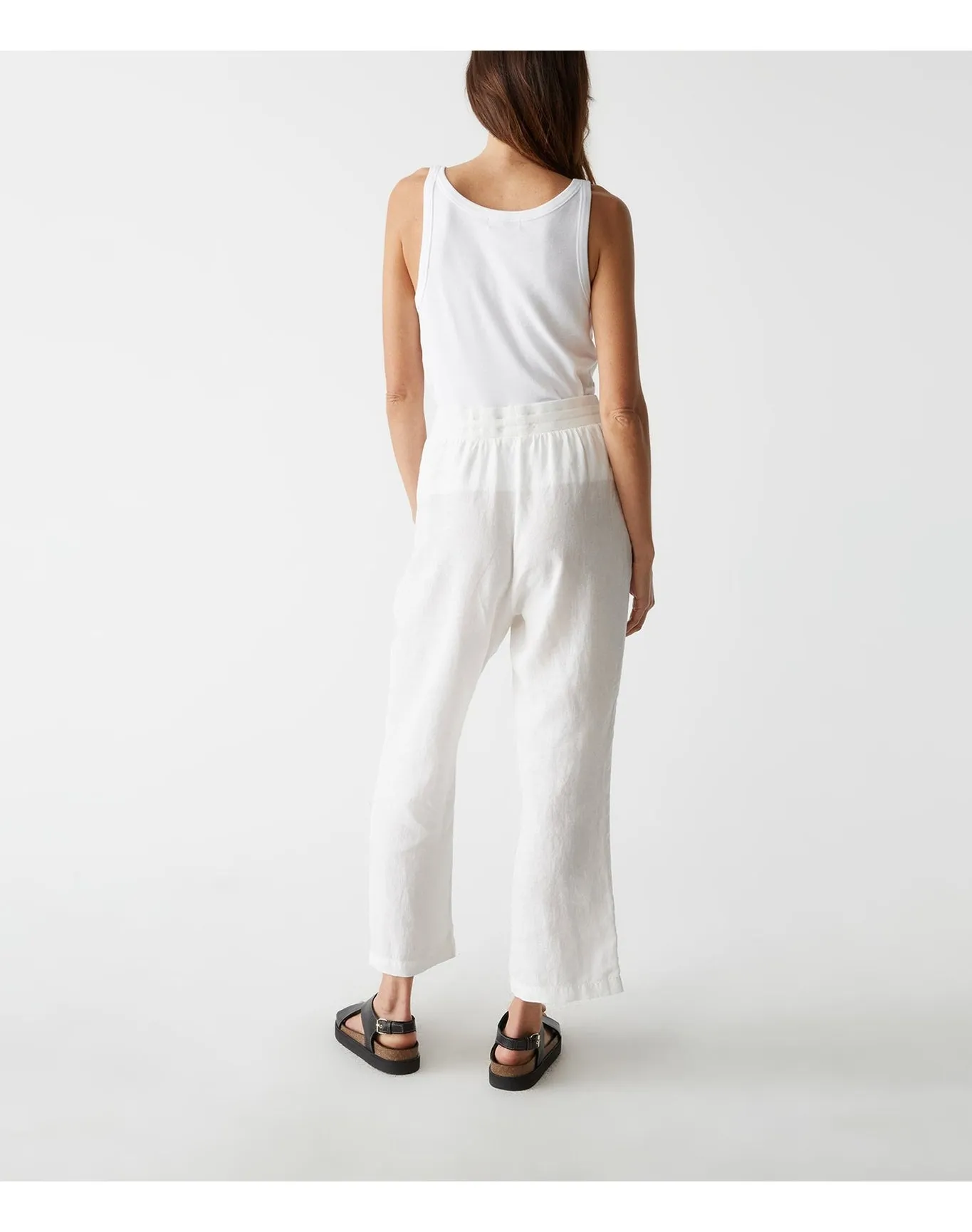 Nolan Pull On Linen Pant | White MICHAEL STARS