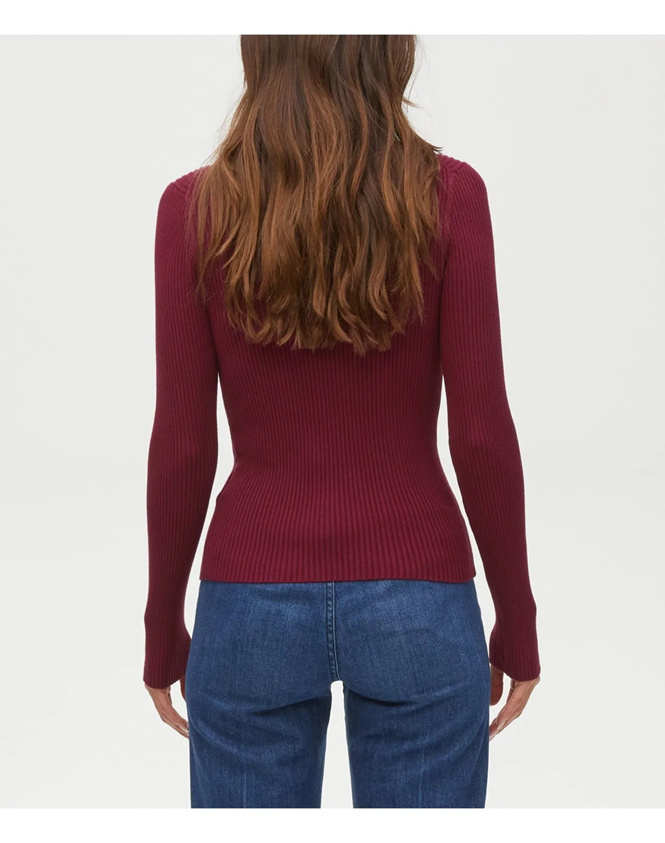 Nora Ribbed Turtleneck Top | Auburn MICHAEL STARS