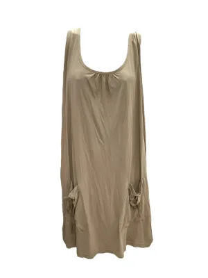 NWT LaScana Women's Knit Dress Khaki
