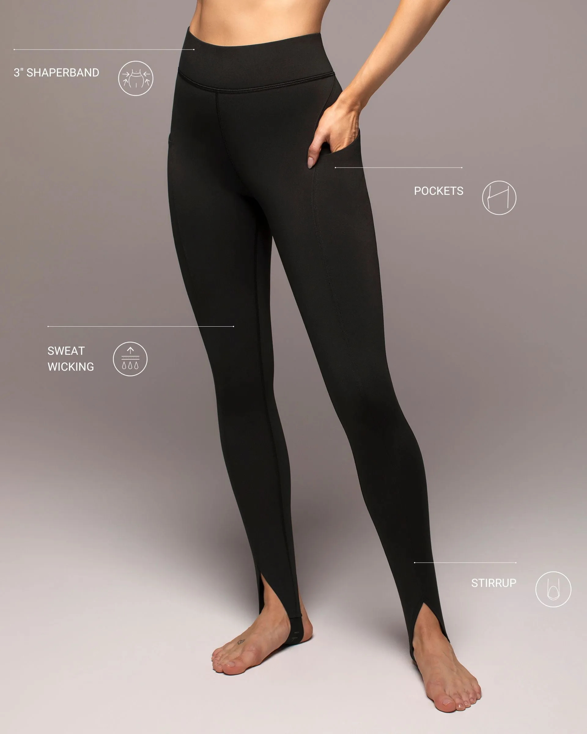 Odyssey Pocket Stirrup Legging | Black MICHI
