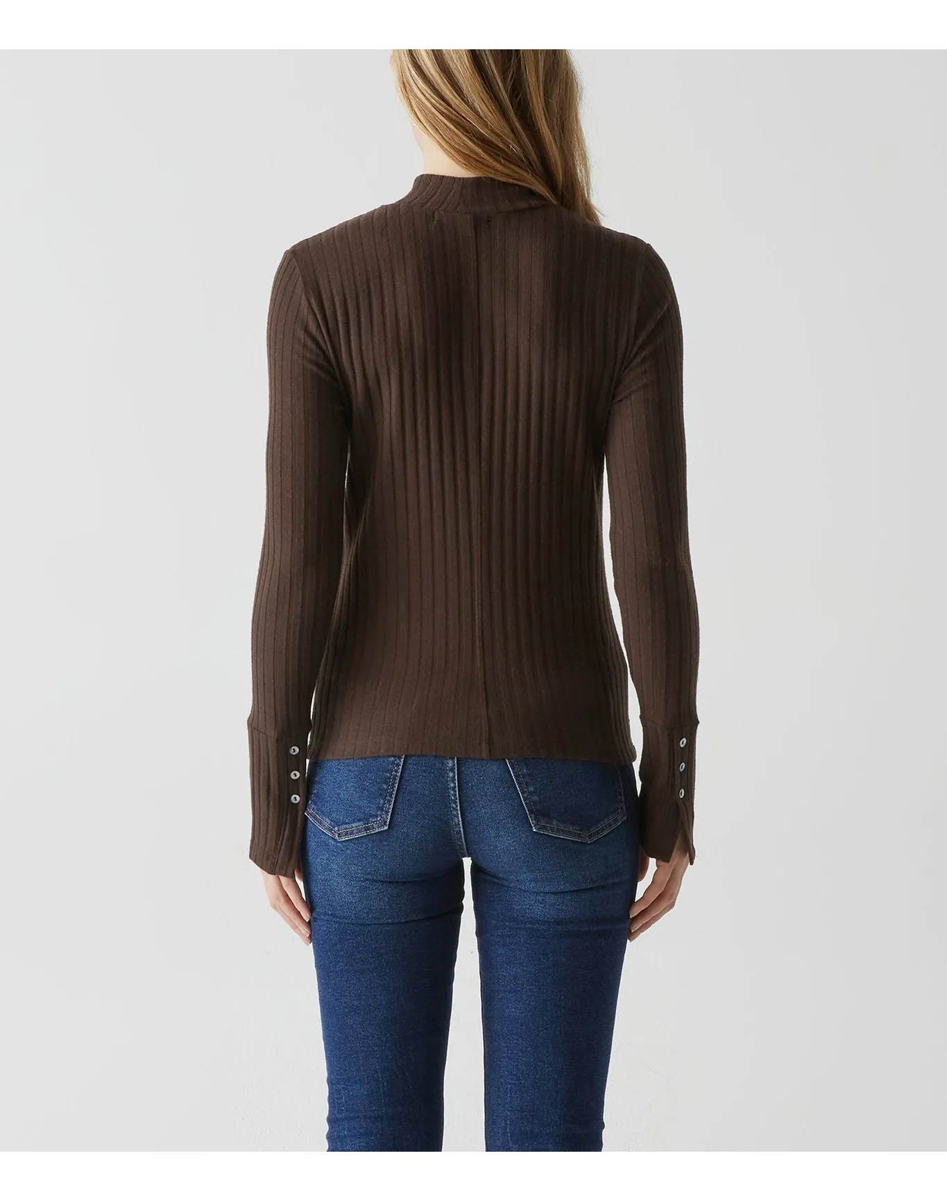 Opal Ribbed Mock Neck Top | Java MICHAEL STARS