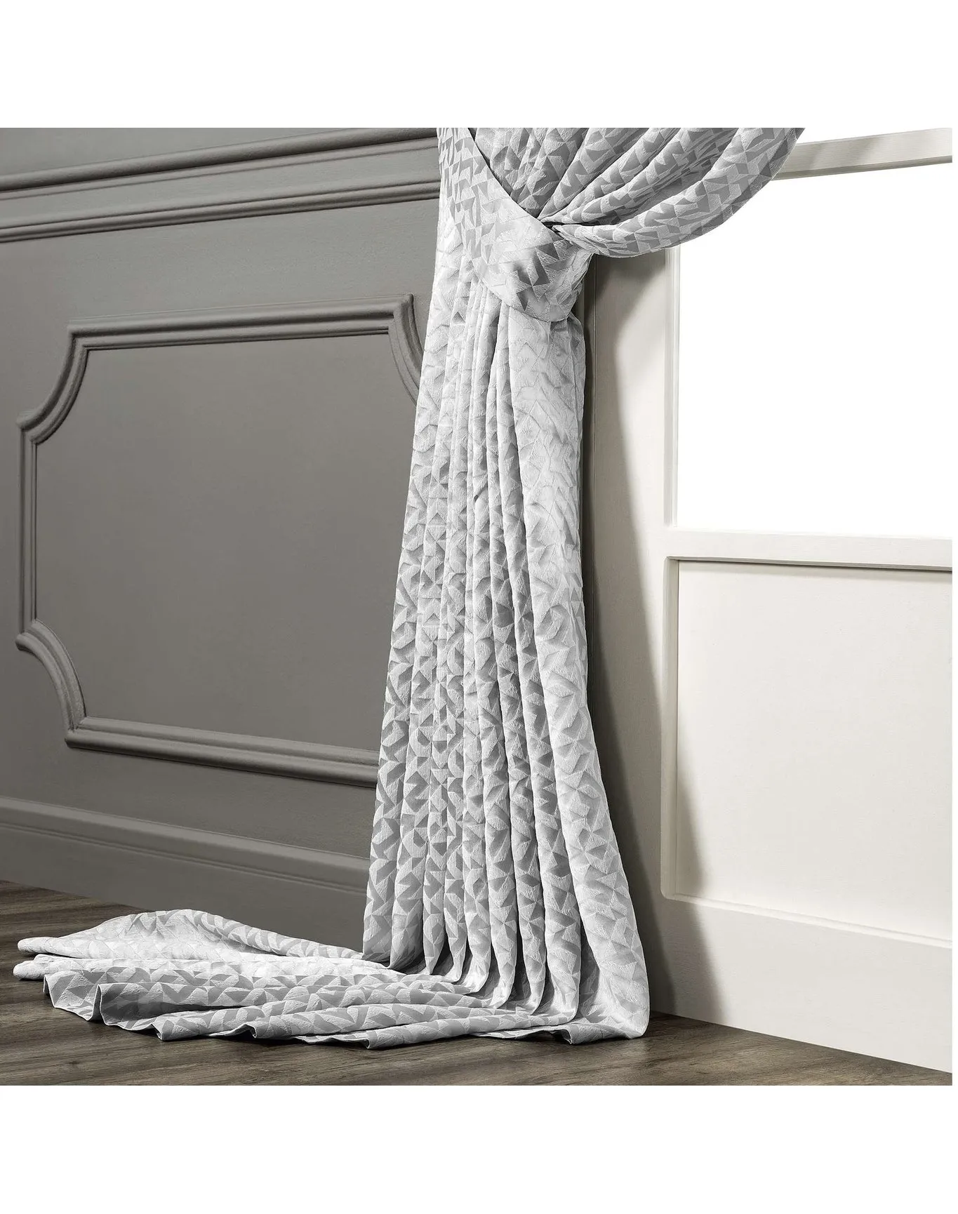 Origami Curtains And Tiebacks | Grey TOGAS