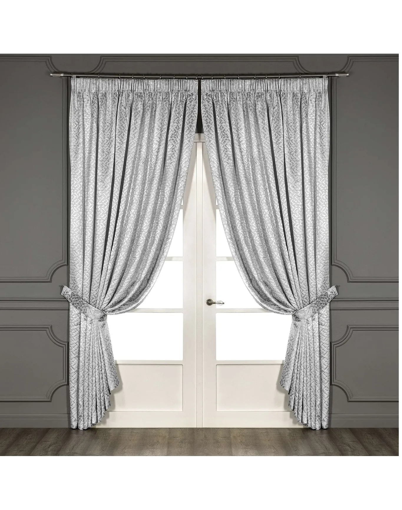 Origami Curtains And Tiebacks | Grey TOGAS