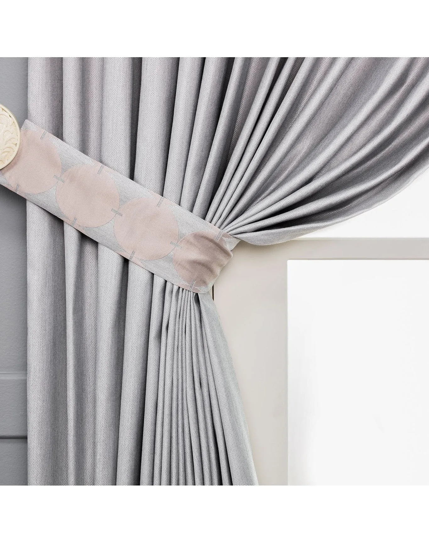 Orlando Curtains And Tiebacks | Grey TOGAS