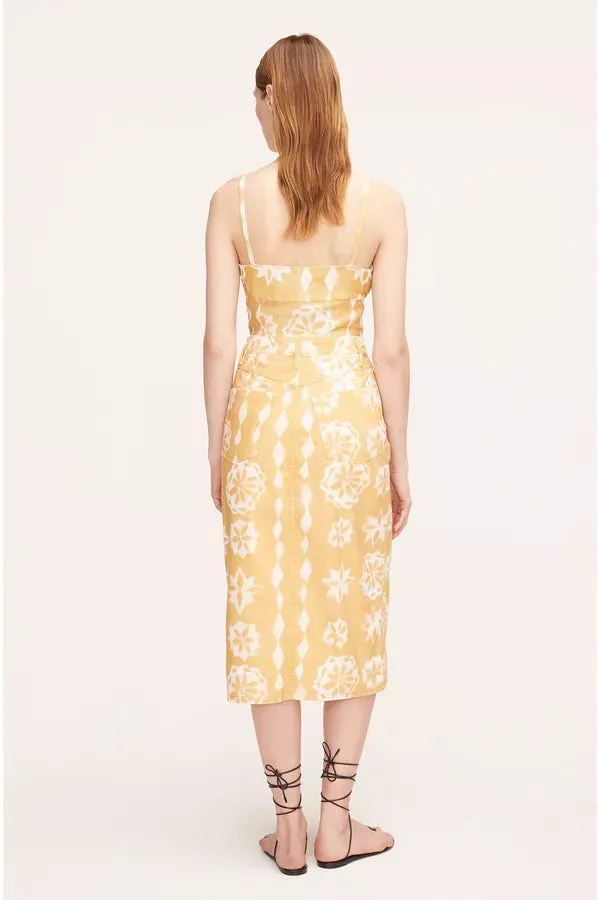 Paper Fleur Cotton Canvas Midi Skirt | Paper Fleur Ginger Combo REBECCA TAYLOR
