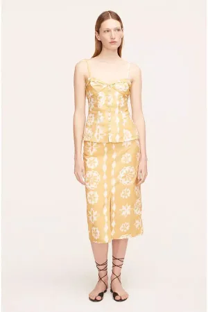 Paper Fleur Cotton Canvas Midi Skirt | Paper Fleur Ginger Combo REBECCA TAYLOR