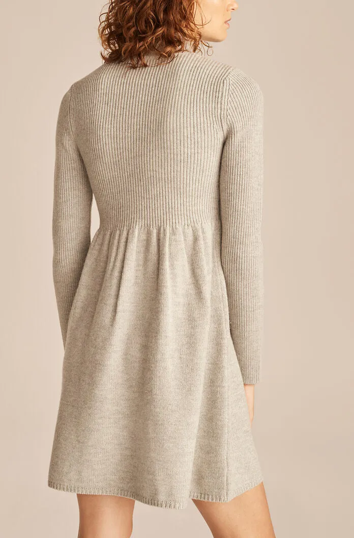 Peplum Dress | Grey Melange REBECCA TAYLOR