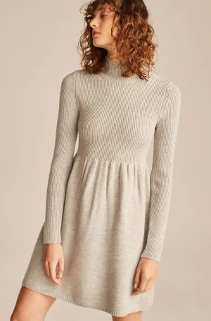 Peplum Dress | Grey Melange REBECCA TAYLOR