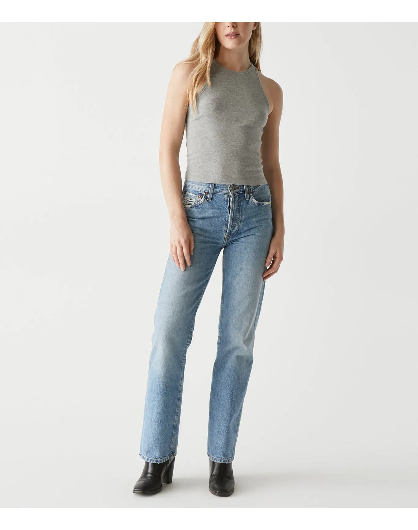 Pina Ribbed Halter Tank | Heather Grey MICHAEL STARS
