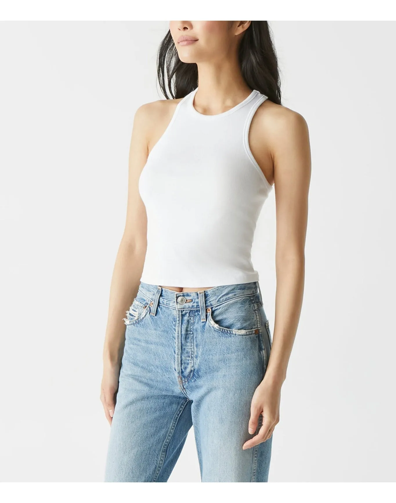Pina Ribbed Halter Tank | White MICHAEL STARS