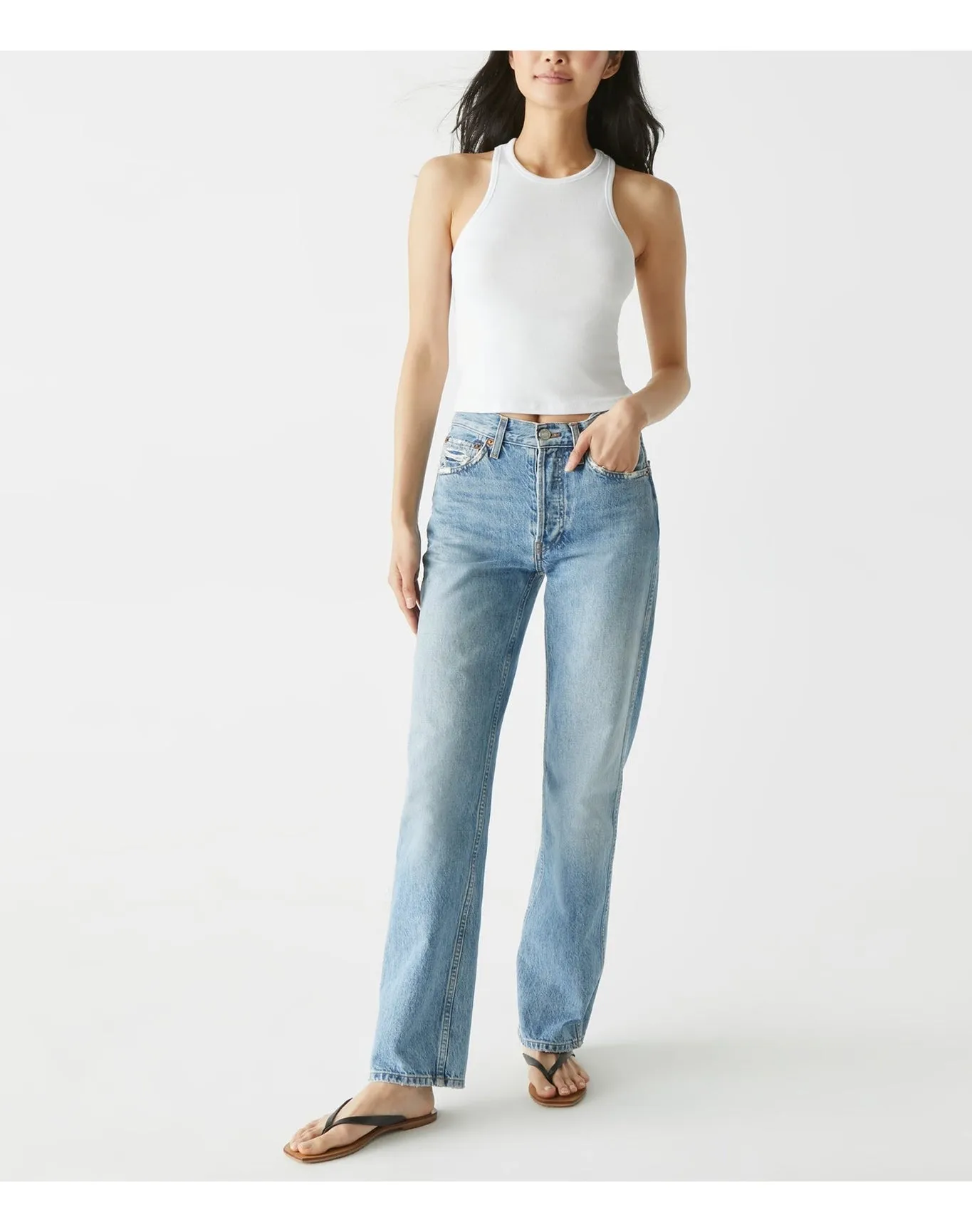 Pina Ribbed Halter Tank | White MICHAEL STARS