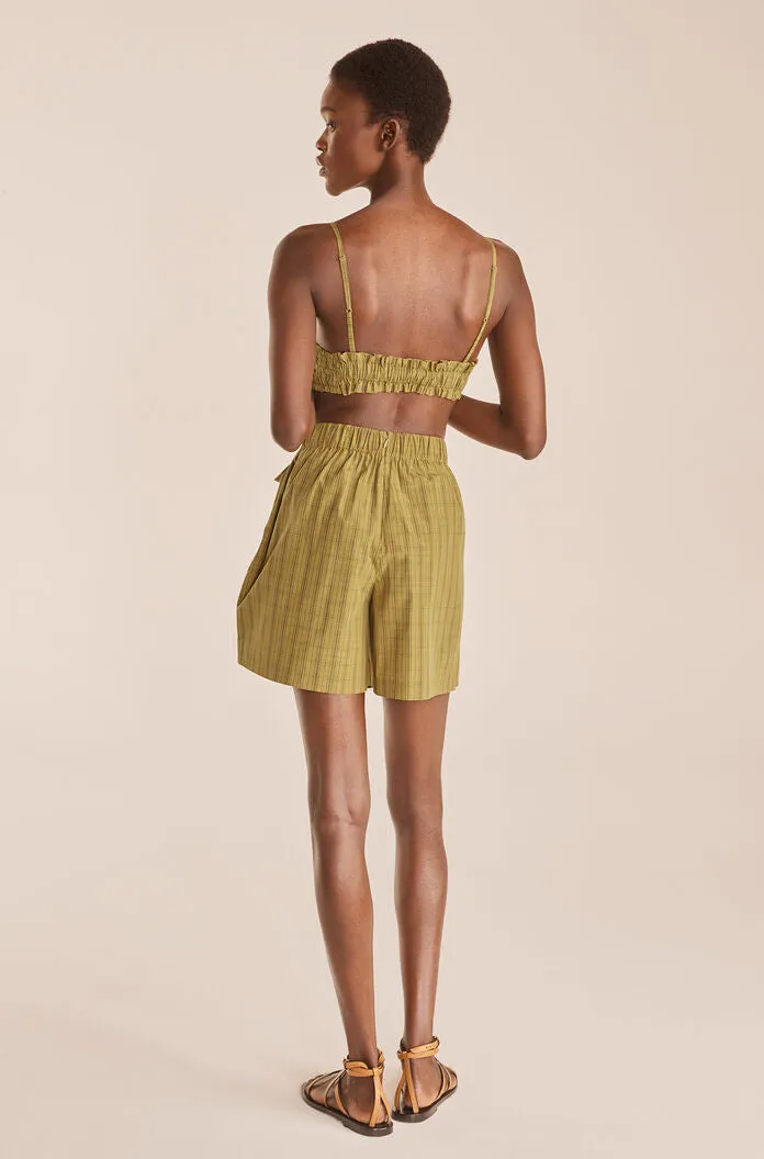 Plaid Skort | Mini Plaid Olive Combo REBECCA TAYLOR