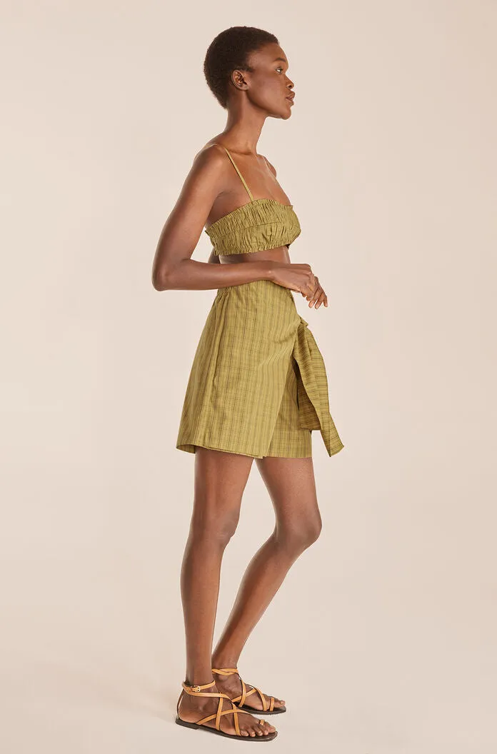 Plaid Skort | Mini Plaid Olive Combo REBECCA TAYLOR