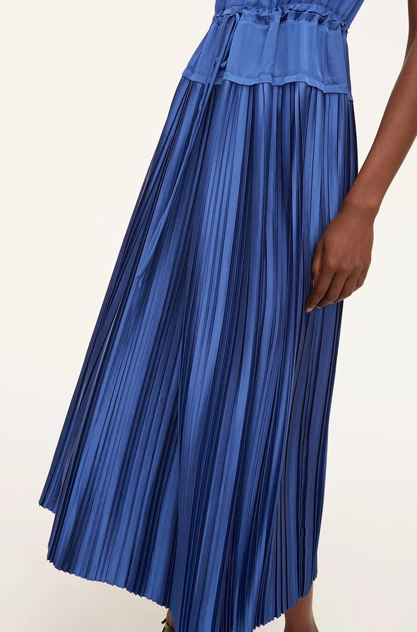 Pleated Sleeve Dress | Cobalt REBECCA TAYLOR
