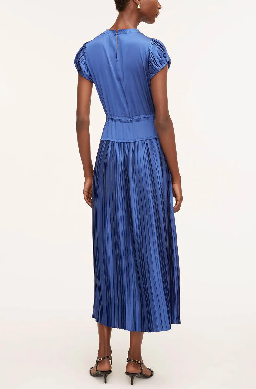 Pleated Sleeve Dress | Cobalt REBECCA TAYLOR