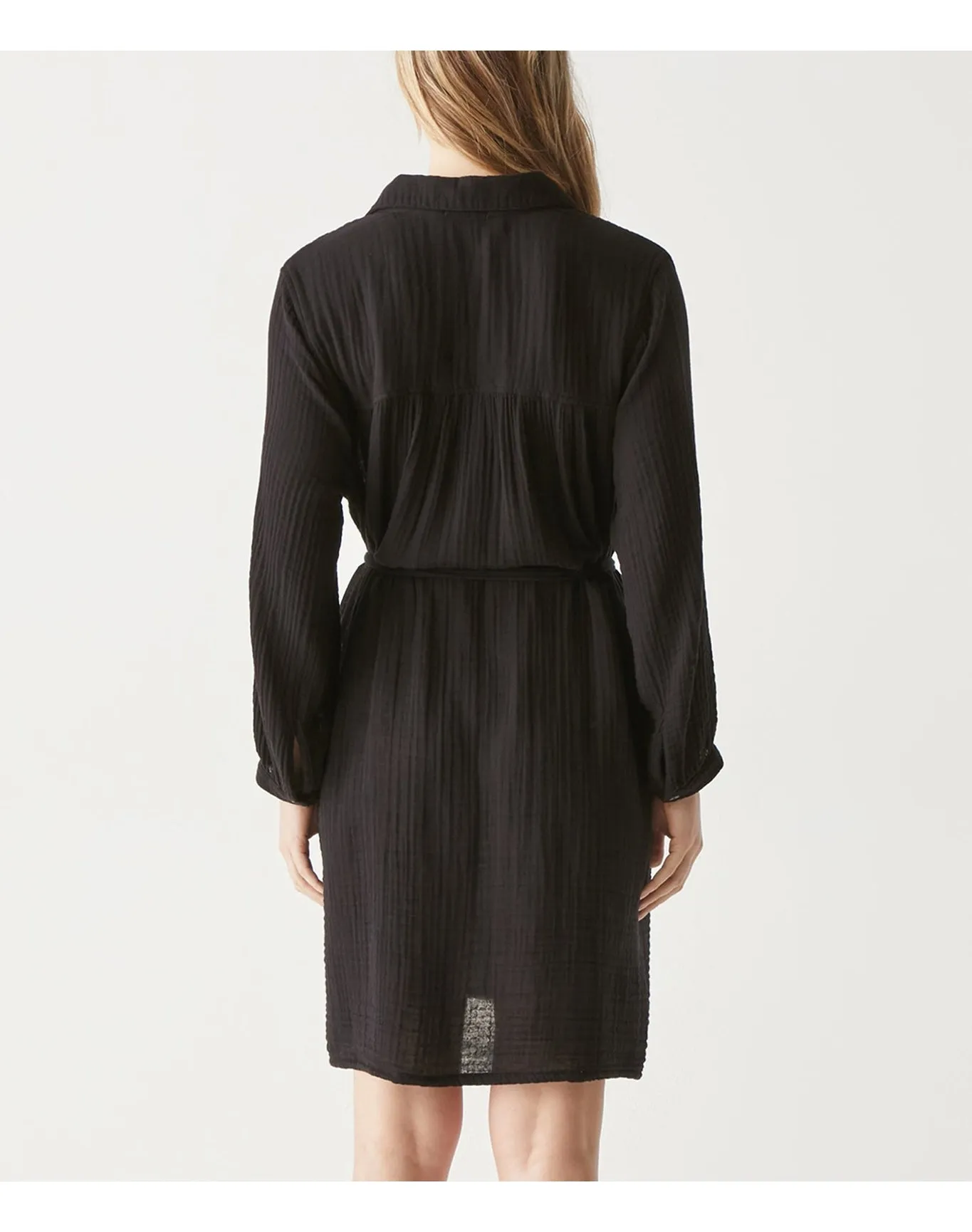 Polly Gauze Shirt Dress | Black MICHAEL STARS
