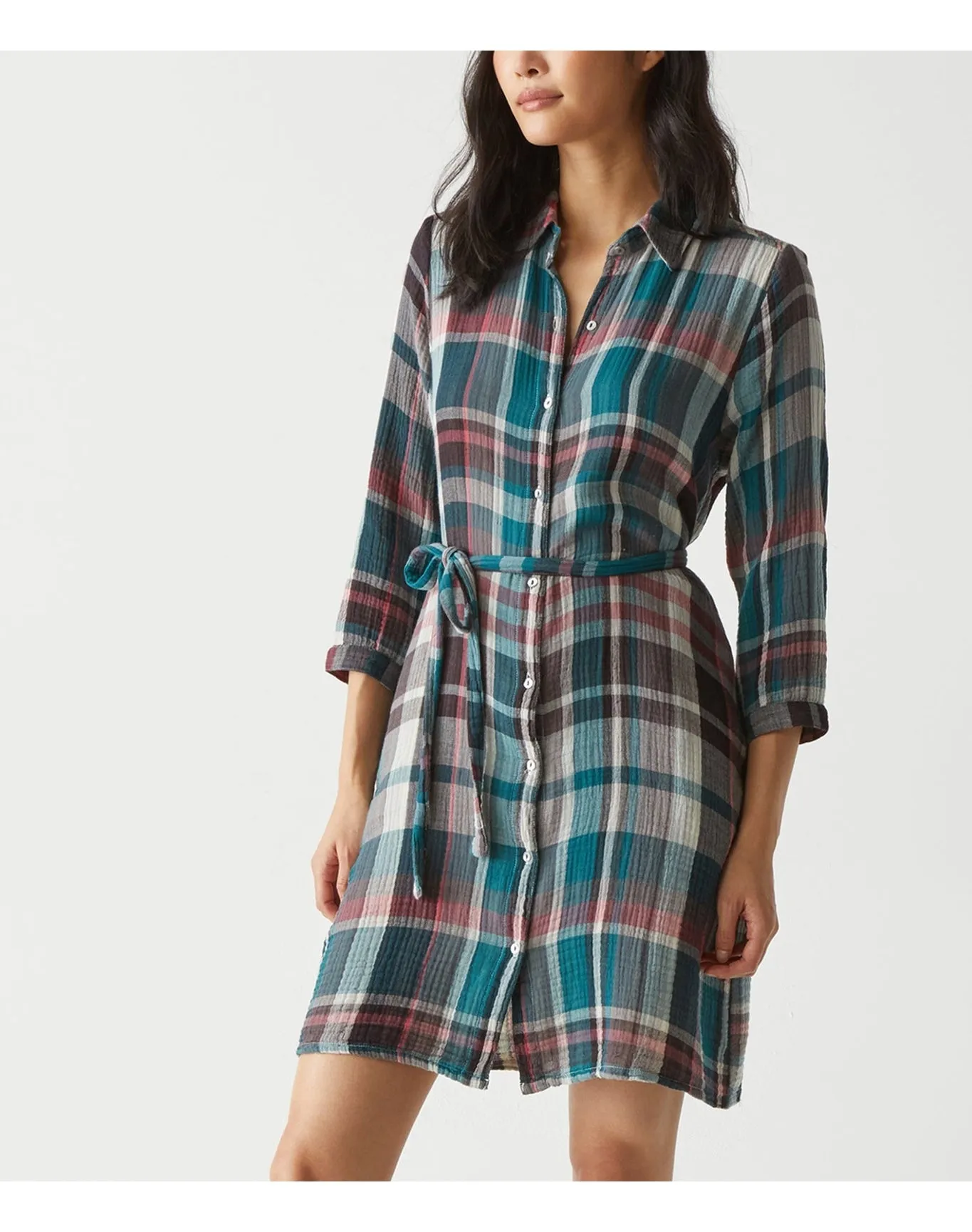 Polly Plaid Shirt Dress | Chalk MICHAEL STARS