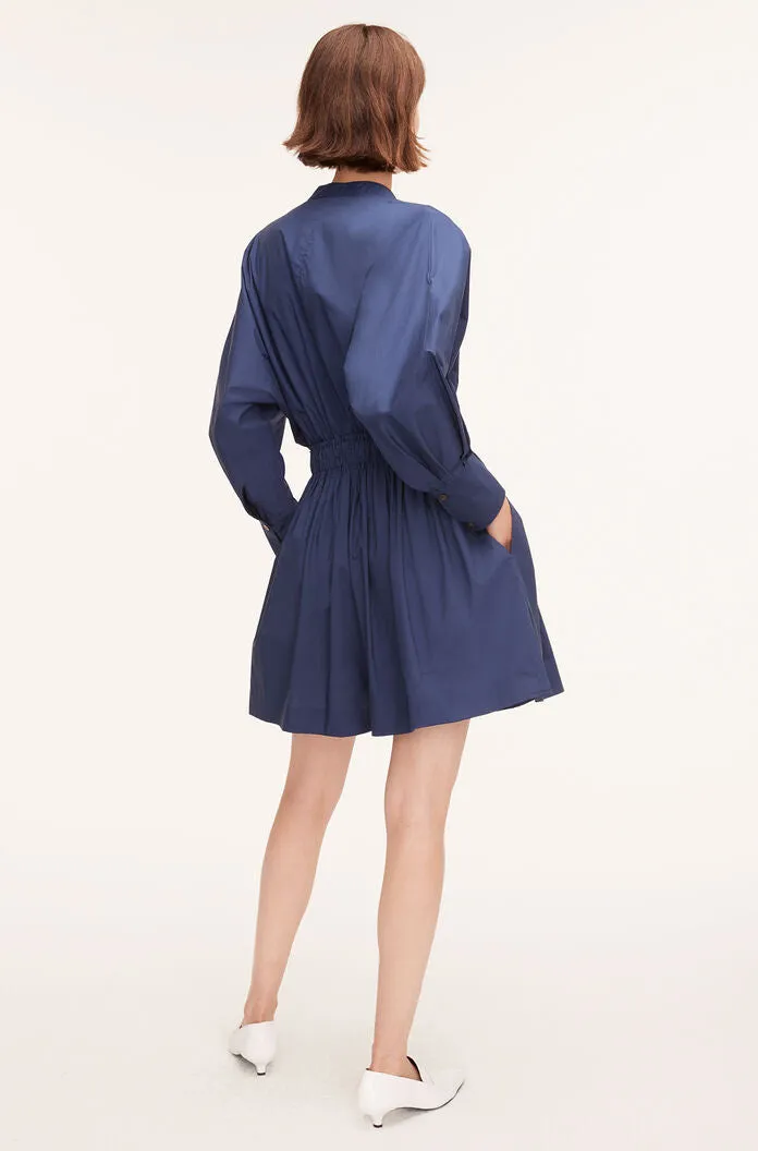 Poplin Long Sleeve Romper | Royal Blue REBECCA TAYLOR