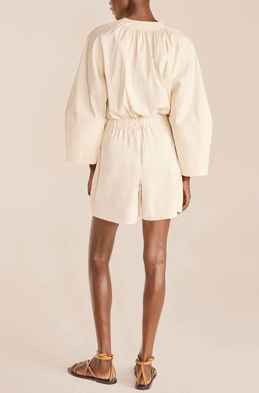 Poplin Skort | Eggshell REBECCA TAYLOR