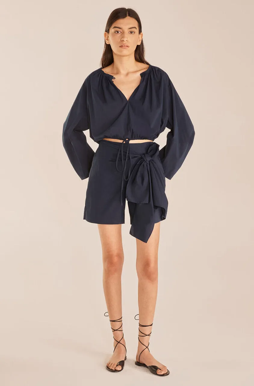 Poplin Skort | Marine Blue REBECCA TAYLOR