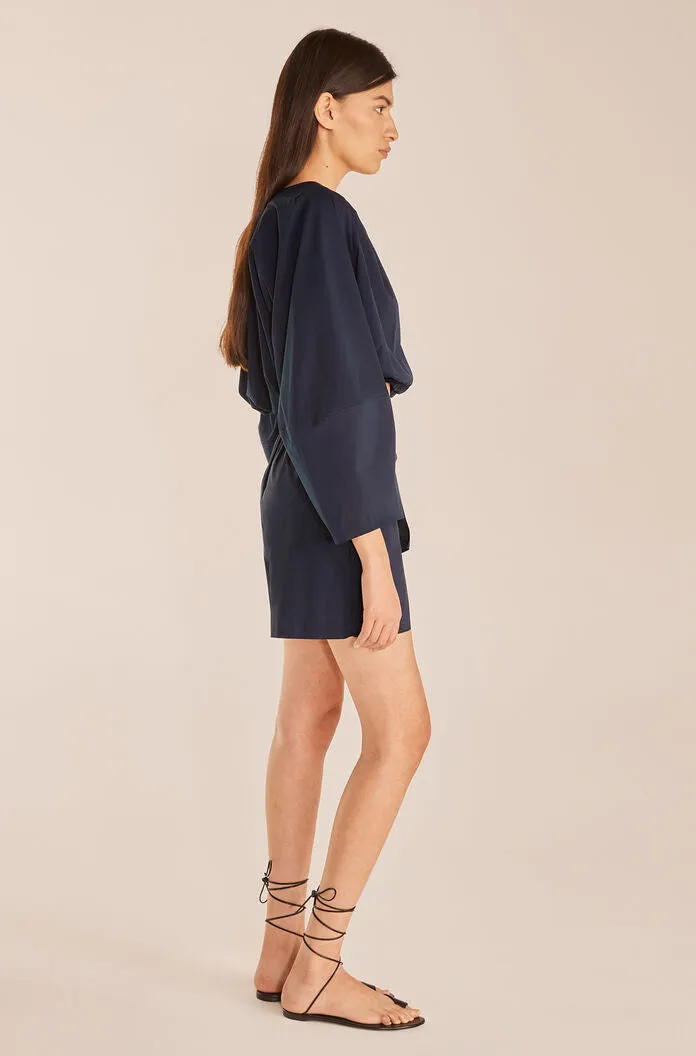 Poplin Skort | Marine Blue REBECCA TAYLOR