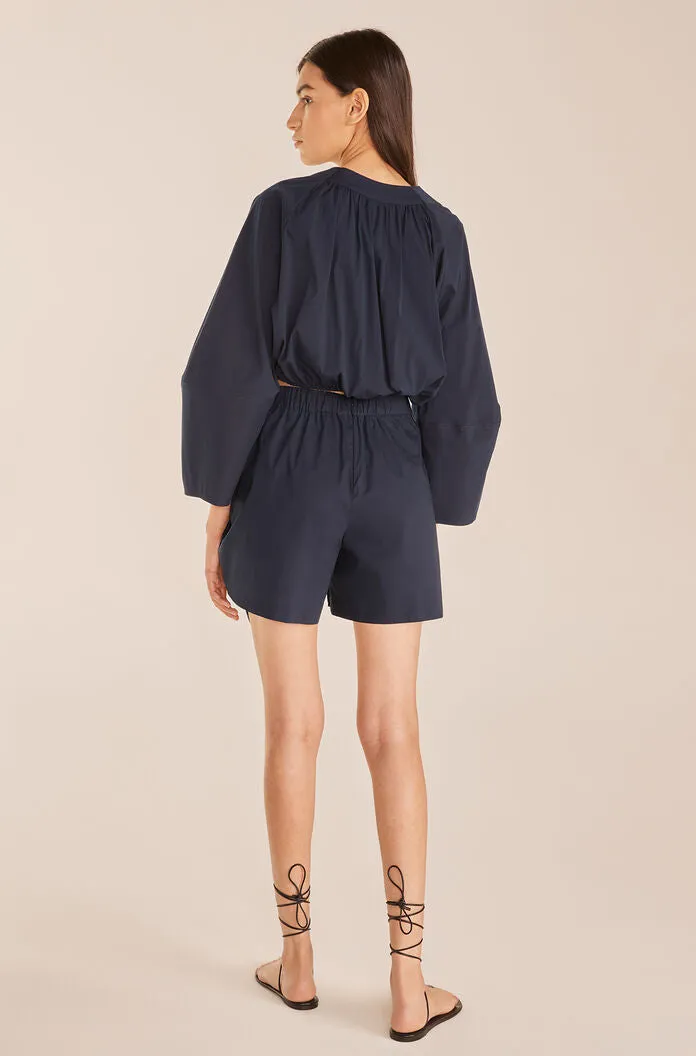 Poplin Skort | Marine Blue REBECCA TAYLOR