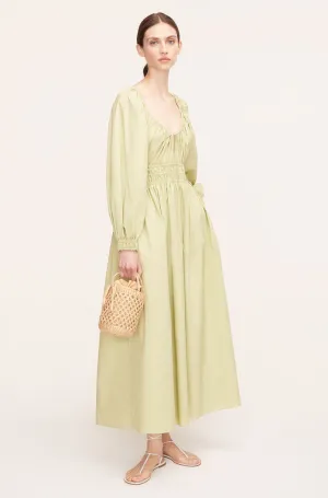 Poplin Smocked Waist Dress | Matcha REBECCA TAYLOR