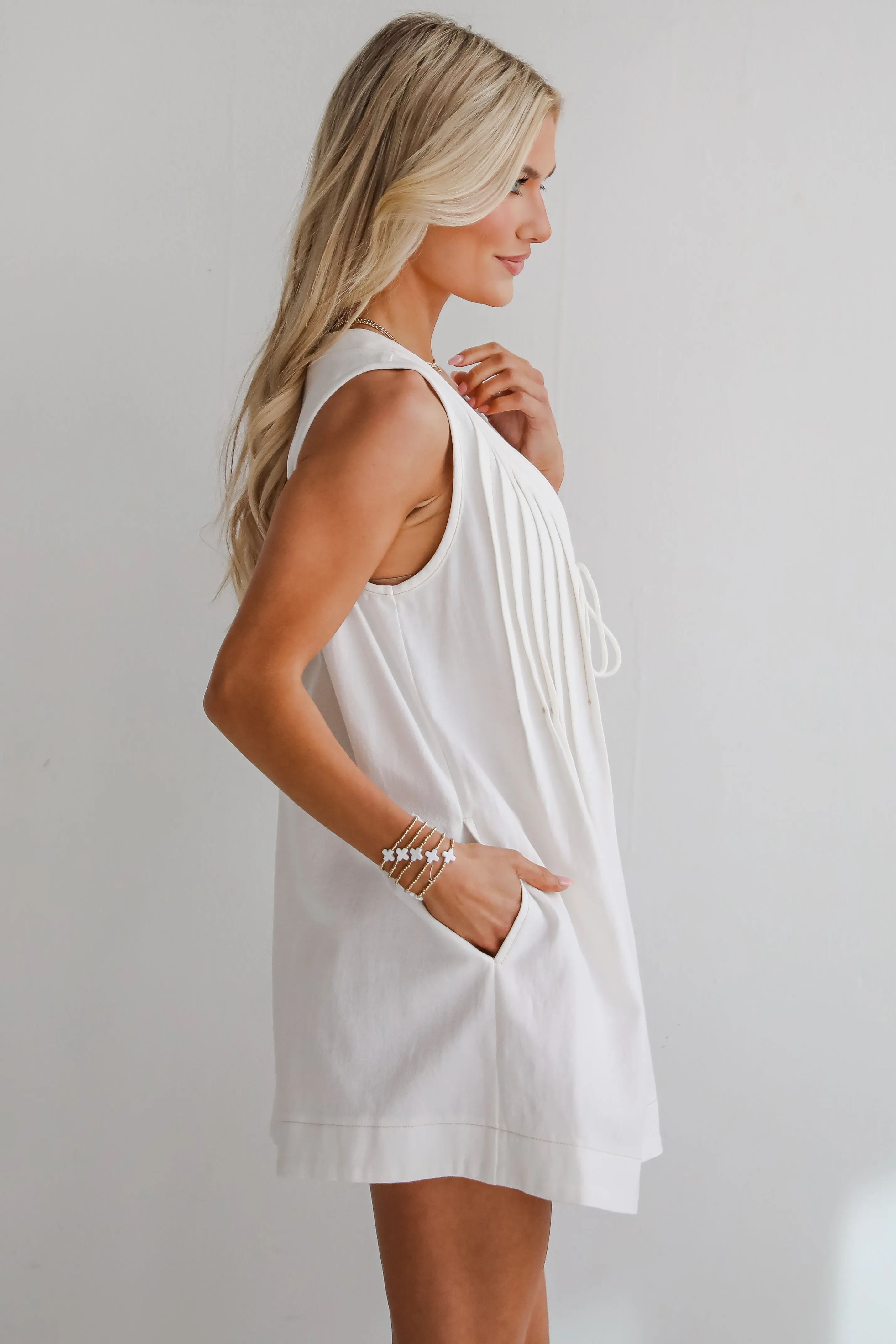 Precious Look White Denim Romper