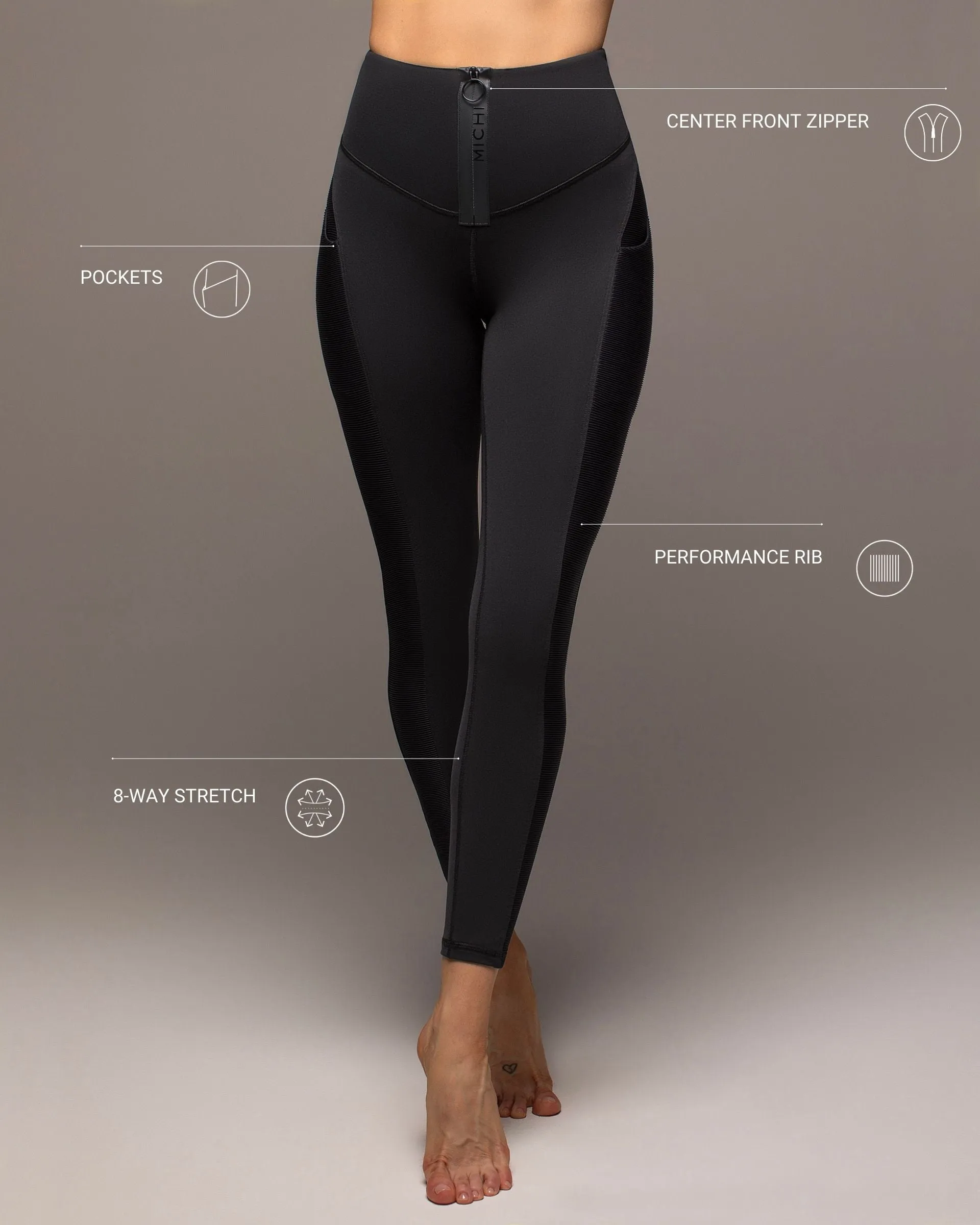 Pulse Pocket Legging | Black MICHI