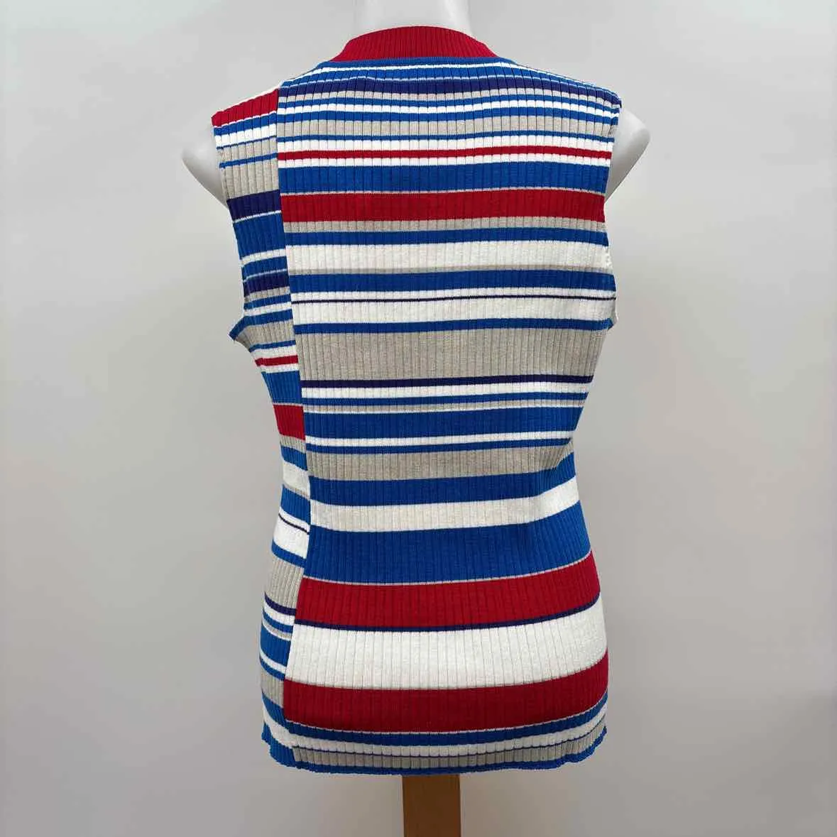 Rag & Bone Women's Size L Blue Stripe Sleeveless Shirt
