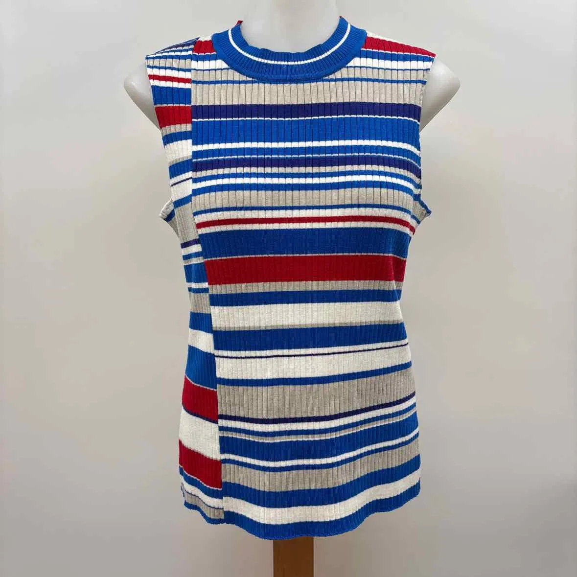 Rag & Bone Women's Size L Blue Stripe Sleeveless Shirt