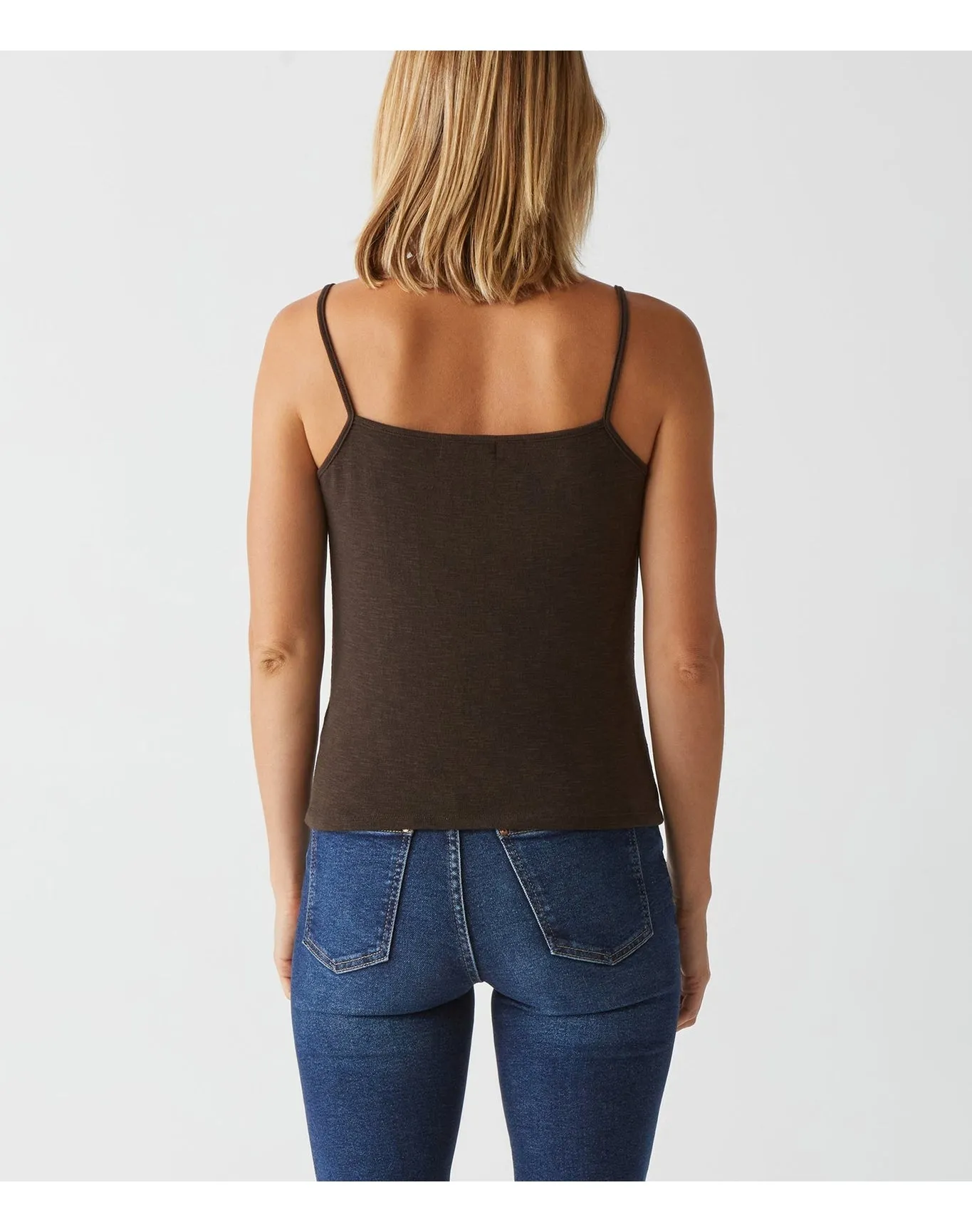 Raven Lace Trim Camisole | Java MICHAEL STARS