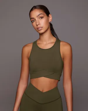 Ray Longline Bra | Olive MICHI
