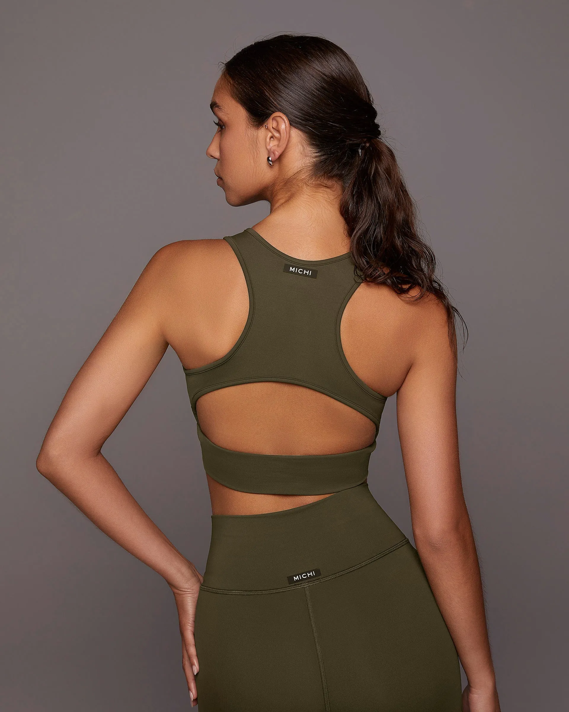 Ray Longline Bra | Olive MICHI