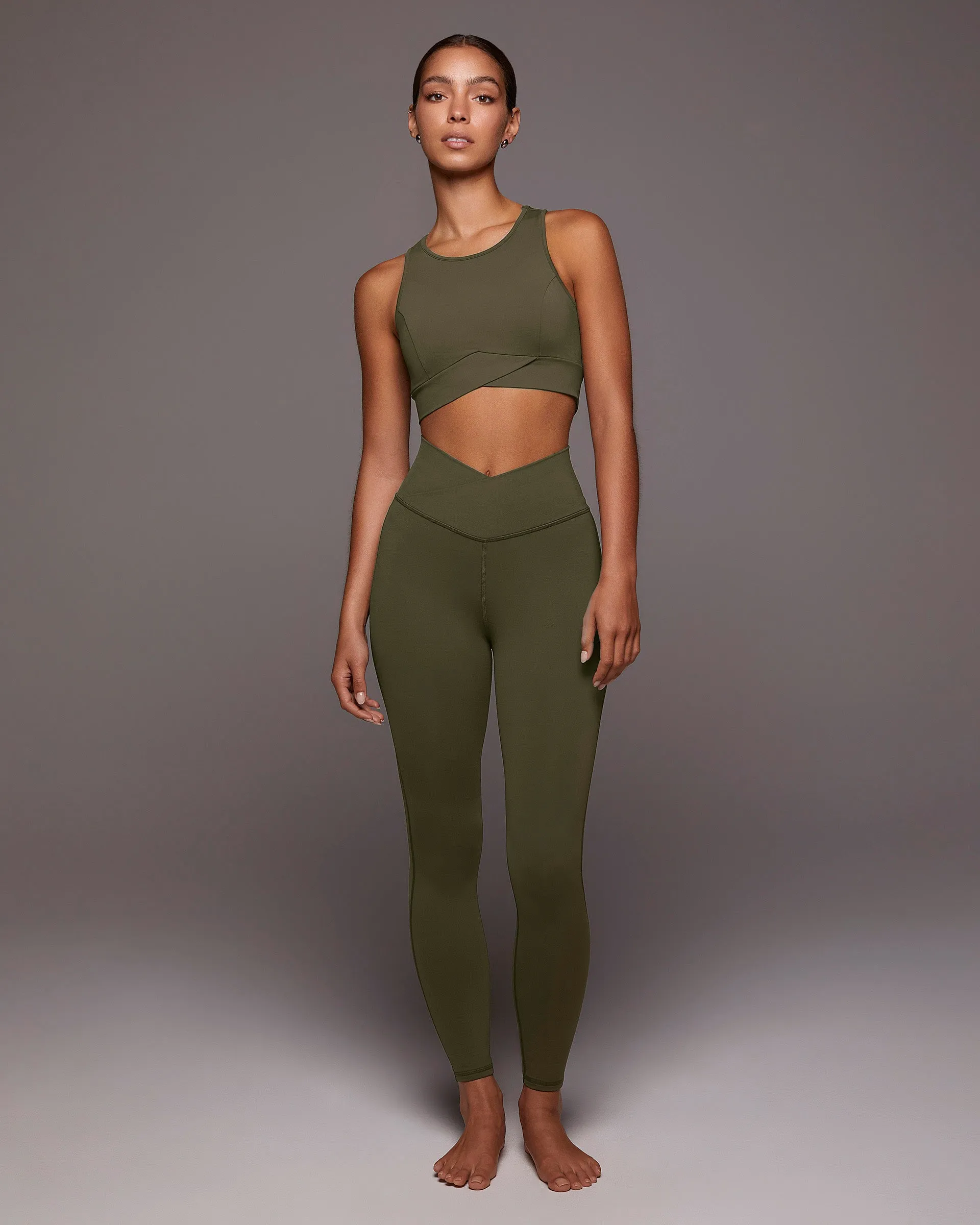 Ray Longline Bra | Olive MICHI
