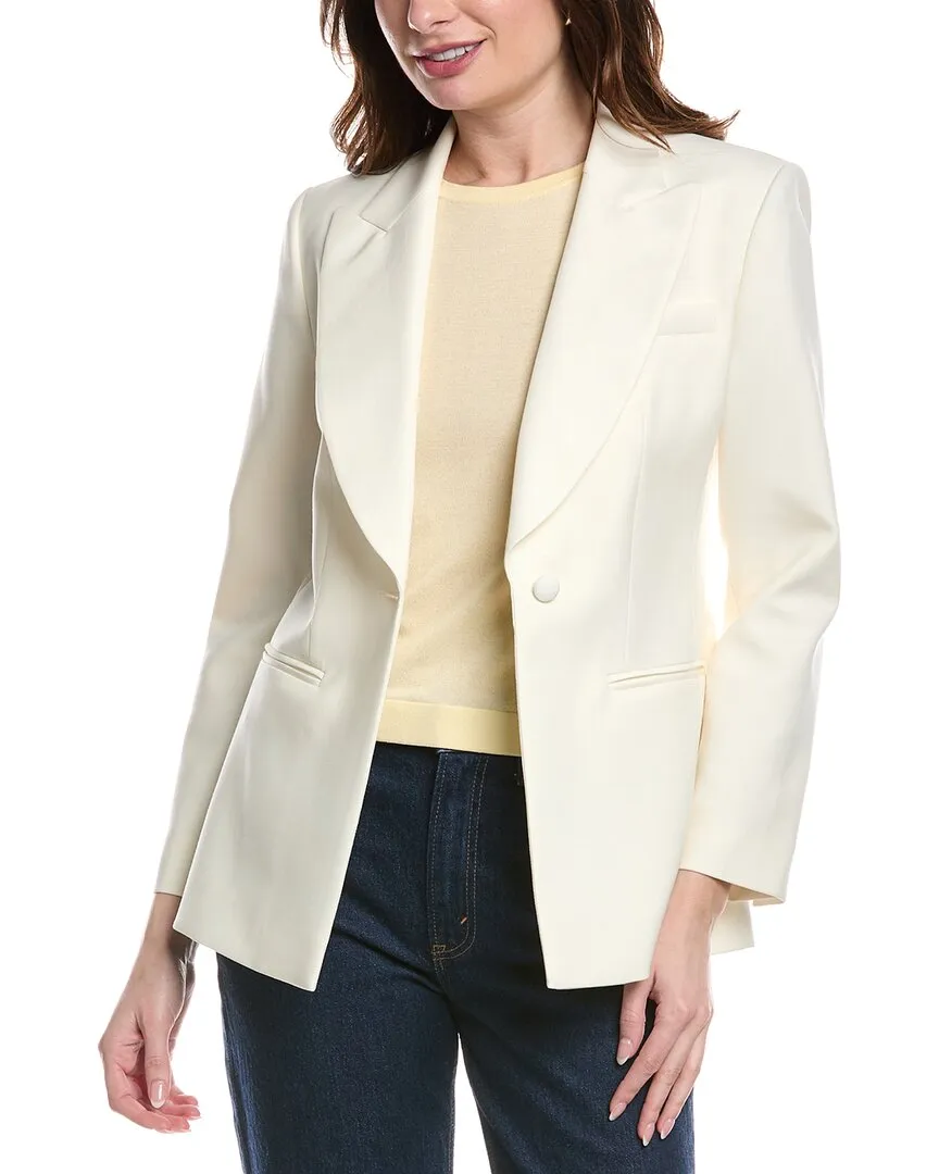 Rebecca Taylor Cavalry Twill Wool & Silk-Blend Blazer