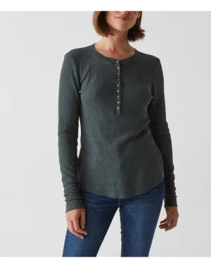 Regan Thermal Henley Tee | Dark Ivy MICHAEL STARS
