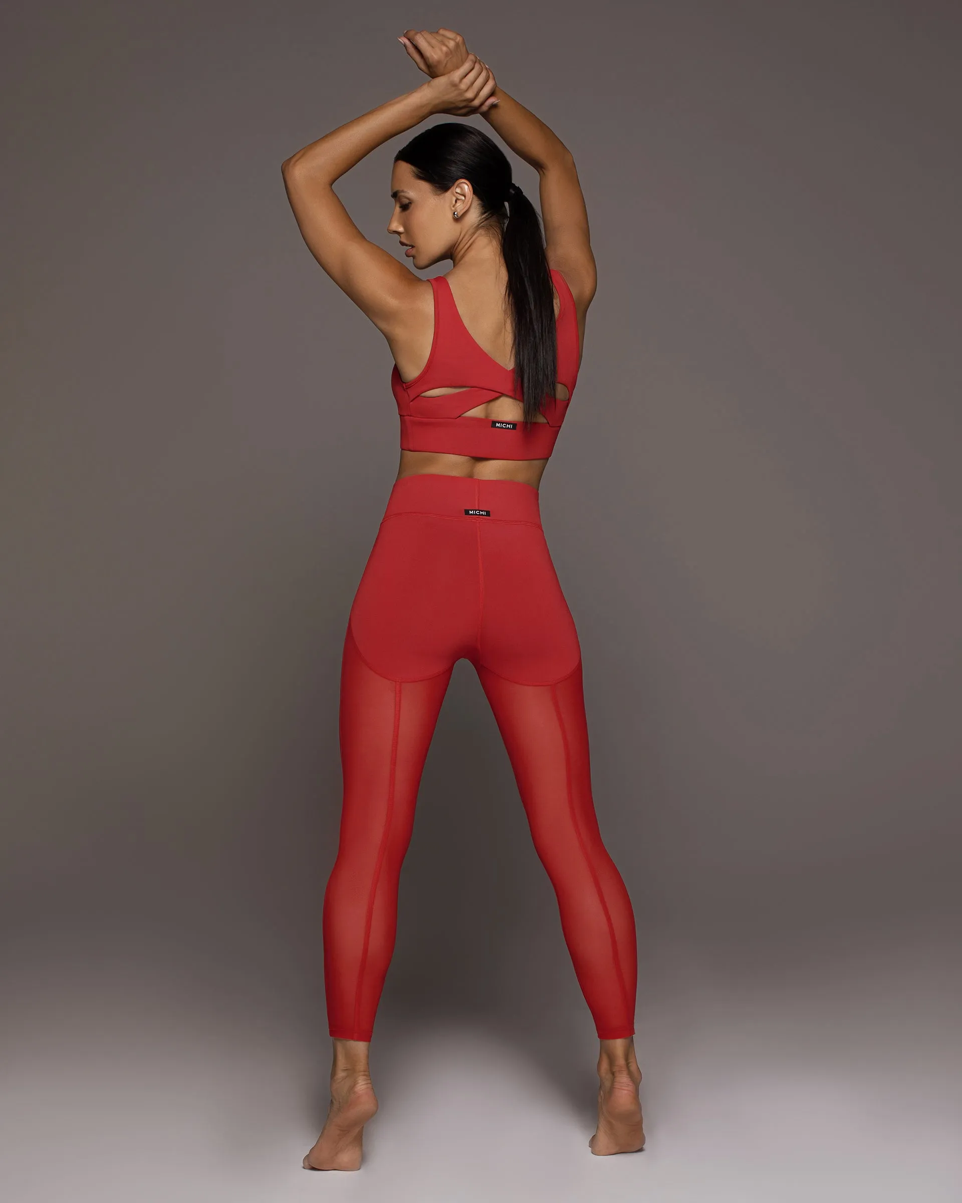Revue Mesh Legging | Fire Red MICHI