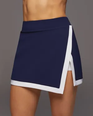 Rival Golf Skirt W/ Shorts | Admiral Blue/White MICHI