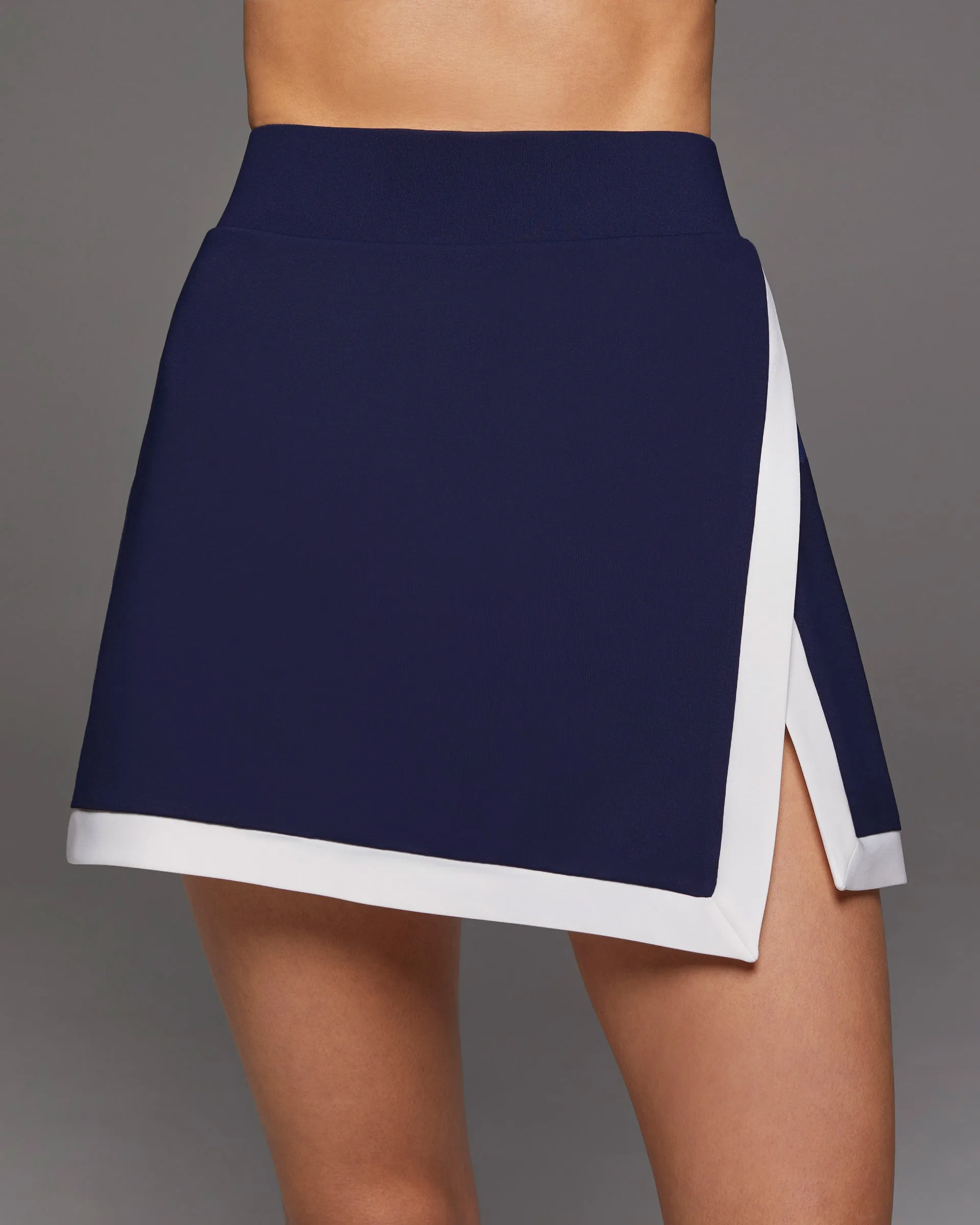 Rival Tennis Skirt W/ Shorts | Admiral Blue/White MICHI