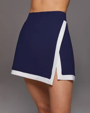 Rival Tennis Skirt W/ Shorts | Admiral Blue/White MICHI